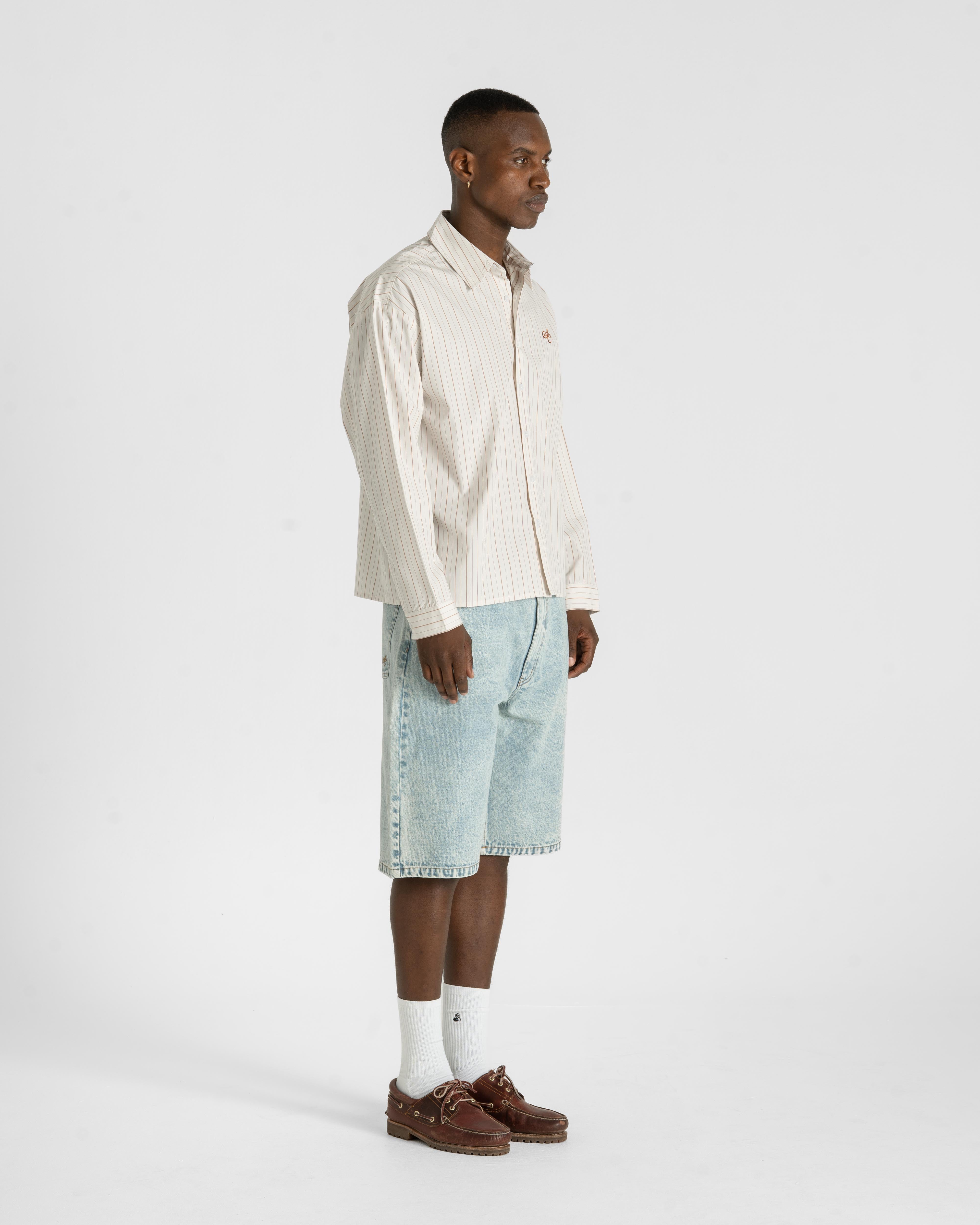 Oxford Longsleeve Shirt Brown Striped